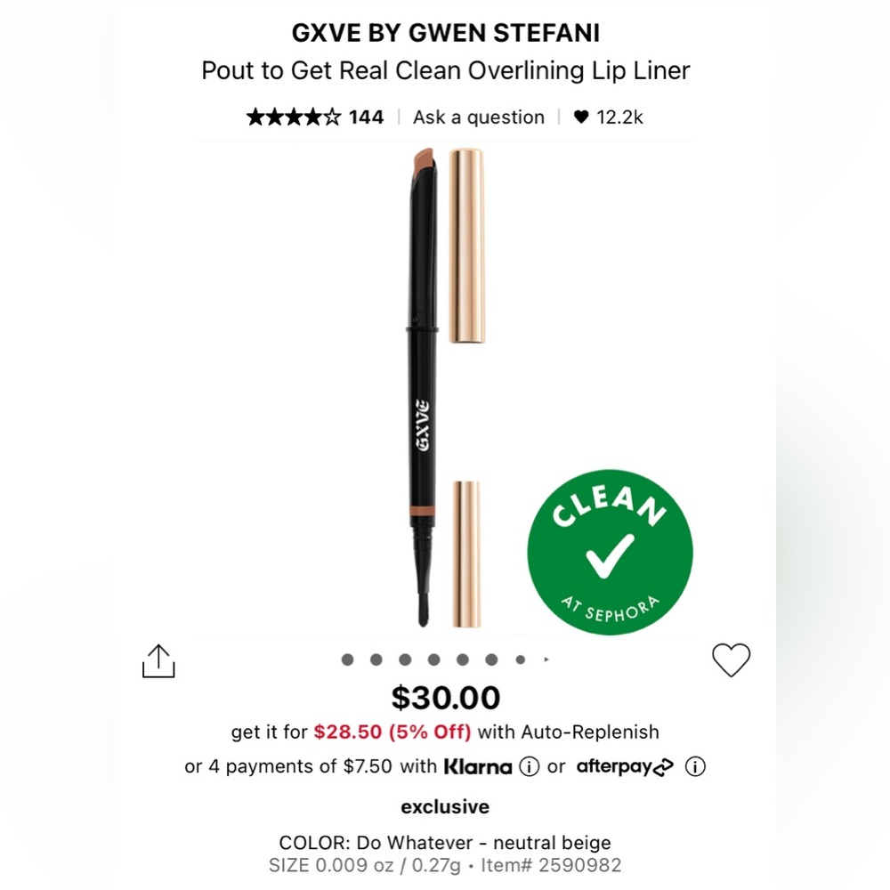 GXVE by gwen stefani pout to get real lip liner